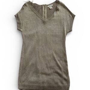 Arden B Metallic Knit Tunic Sweater – Size M